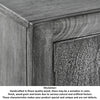 Zera 39 Inch Accent Cabinet with 2 Doors, Hand Carved Medallion, Sandblasted Gray Mango Wood, Black Iron Frame By The Urban Port