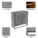 Zera 39 Inch Accent Cabinet with 2 Doors, Hand Carved Medallion, Sandblasted Gray Mango Wood, Black Iron Frame By The Urban Port