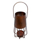 Ambient 12 Inch Vintage Style Iron Candle Stand Lantern Sleek Curved Handle By The Urban Port UPT-271312