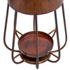 Ambient 12 Inch Vintage Style Iron Candle Stand Lantern Sleek Curved Handle By The Urban Port UPT-271312