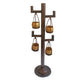 52 Inch Tall Plant Stand with 4 Hanging Pots Antique Bronze Gold Black By The Urban Port UPT-271313