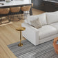 11 Inch Modern Side End Drink Table Removable Round Top Sleek Pedestal Base Gold By The Urban Port UPT-271314