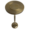 11 Inch Modern Side End Drink Table Removable Round Top Sleek Pedestal Base Gold By The Urban Port UPT-271314