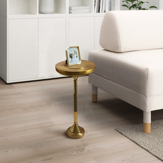 Farzi Cafe Solid Brass Small Drink Cocktail Table - Elegant Gold Finish And Compact By The Urban Port