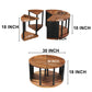 Jones 30-Inch Round Coffee Table, Handcrafted Natural Brown Acacia Wood, 3 Piece Split Design  By The Urban Port