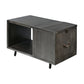 30 Inch Handcrafted Coffee Table with Hinged Lift Top Storage Open Shelf and Metal Legs Charcoal Gray By The Urban Port UPT-272896