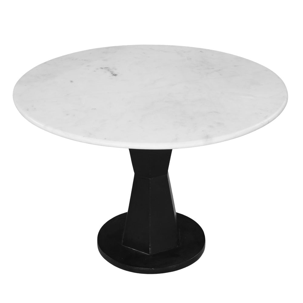 Riko Coffee Table White Marble Top on Modern Iron Stand Round Table 27’’ By The Urban Port UPT-274464