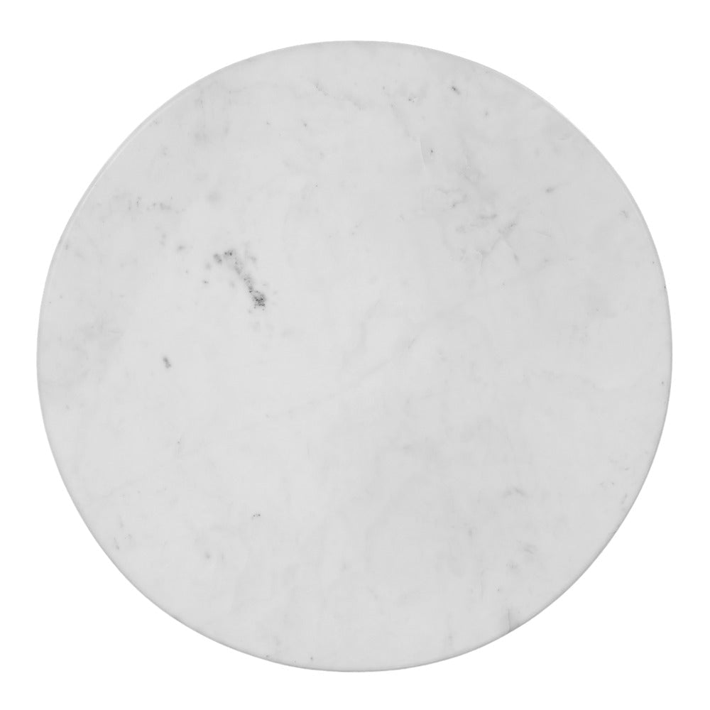 Riko Coffee Table White Marble Top on Modern Iron Stand Round Table 27’’ By The Urban Port UPT-274464