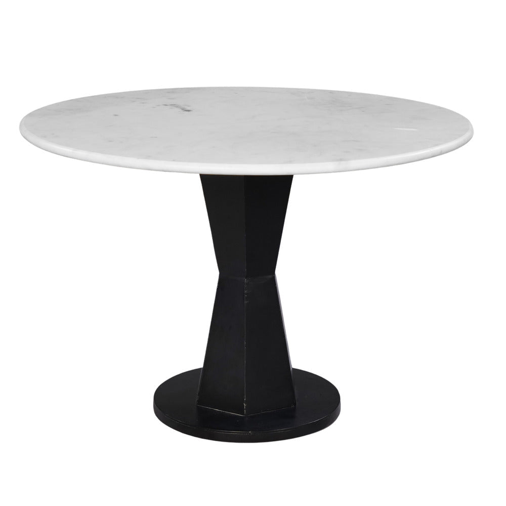 Riko Coffee Table White Marble Top on Modern Iron Stand Round Table 27’’ By The Urban Port UPT-274464
