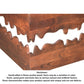 Allen 45 Inch Acacia Wood Coffee Table Artistic Wavy Design Walnut Brown and Off White By The Urban Port UPT-274768
