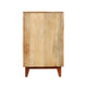 Aru 58 Inch Sideboard Buffet Cabinet | 2 Cane Doors n Open Shelves | 2 Tone Antique Brown Mango Wood By The Urban Port