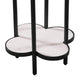 Chloe Side End Table White Genuine Marble Clover Shape Top With Black Iron Frame By The Urban Port UPT-276372