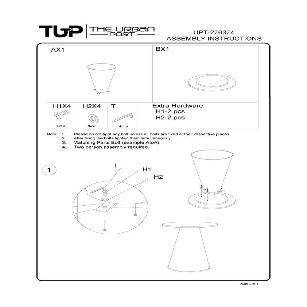 Riko Side End Table White Natural Marble 18 Inch Round Top Modern Black Pedestal Base By The Urban Port UPT-276374
