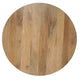Nina 30 inch Round Mango Wood Coffee Table - Handcrafted Natural Brown, Sturdy 3-Leg Sled Base By The Urban Port