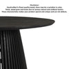 Ridge 47 Inch Handcrafted Mango Wood Round Dining Table, Slatted Flared Base, Black By The Urban Port