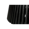 Ridge 47 Inch Handcrafted Mango Wood Round Dining Table, Slatted Flared Base, Black By The Urban Port