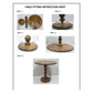 21 Inch Side End Table, Round Top, Stacked Ball Post, Natural Brown Mango Wood - The Urban Port
