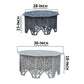 Nesting Coffee Tables, Set of 2, Handcrafted Carved Cut Out Floral Motifs, Antique White and Gray - The Urban Port
