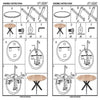 Kuri 41 Inch Handcrafted Live Edge Round Dining Table with a Natural Brown Acacia Wood Top and Black Iron Legs By The Urban Port