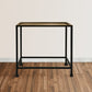Aurelia 20 Inch Artisanal Side End Table Hammered Tray Top Antique Bronze Industrial Black Iron Frame by The Urban Port
