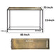 Aurelia 48 Inch Console Sofa Table, Artisanal Hammered Antique Bronze Tray Top, Industrial Black Iron Frame By The Urban Port