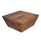 36 Inch Handcrafted Modern Farmhouse Coffee Table Geometric Angled Square 1 Drawer Walnut Mango Wood The Urban Port UPT-293095