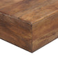 36 Inch Handcrafted Modern Farmhouse Coffee Table Geometric Angled Square 1 Drawer Walnut Mango Wood The Urban Port UPT-293095