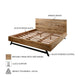 Bree Modern Rustic Queen Size Platform Bed Brown Acacia & Mango Wood Frame Black Iron Angled Legs By The Urban Port
