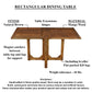 Modern Farmhouse Rectangular Dining Table 62" Handcrafted Natural Mango Wood with Magnetic Catchers By The Urban Port