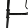 Tiva 24 Inch Handcrafted Backless Counter Height Stool, Whitewashed Mango Wood Saddle Seat, Black Metal BaseBy The Urban Port