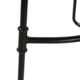 Tiva 24 Inch Handcrafted Backless Counter Height Stool, Whitewashed Mango Wood Saddle Seat, Black Metal BaseBy The Urban Port