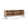 60 Inch Modern TV Media Entertainment Console 4 Compartments Metal Frame Base Light Oak Brown By The Urban Port UPT-294321