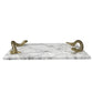 Mamba White Marble Cheese Board with Brass Snake Handles – Luxury Entertaining UPT-295604