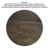 24 Inch Side End Table, Round Drum Shape, Handcrafted Distressed Gray Mango Wood The Urban Port