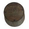 24 Inch Side End Table, Round Drum Shape, Handcrafted Distressed Gray Mango Wood The Urban Port