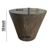 24 Inch Side End Table, Round Drum Shape, Handcrafted Distressed Gray Mango Wood The Urban Port