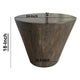 24 Inch Side End Table, Round Drum Shape, Handcrafted Distressed Gray Mango Wood The Urban Port