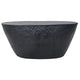 Josi 36 Inch Oval Drum Coffee Table Hammered Design Matte Black Metal By The Urban Port UPT-298828