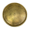 17 Inch Side End Drink Table, Fancy Fluted Base, Round Top, Antique Brass By The Urban Port