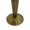 17 Inch Side End Drink Table, Fancy Fluted Base, Round Top, Antique Brass By The Urban Port