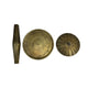 17 Inch Side End Drink Table, Fancy Fluted Base, Round Top, Antique Brass By The Urban Port