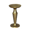 26 Inch Accent Side End Table Round Aluminum Cast Top Pedestal Base Antique Brass The Urban Port UPT-298838
