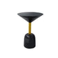 12 Inch Round Cocktail Side End Table Aluminum Cast Top and Dome Base Black Brass The Urban Port UPT-298839