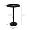 Ara 22 Inch Side End Table, Vintage Sleek Pillar Base, Round Tray Top, Matte Black By The Urban Port