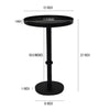 Ara 12 Inch Side End Table Vintage Sleek Pillar Base Round Tray Top Matte Black The Urban Port UPT-298840