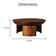 35 Inch Coffee Table, Handcrafted Round Mango Wood Top, Modern Curved Tripod Legs, Walnut Brown The Urban Port