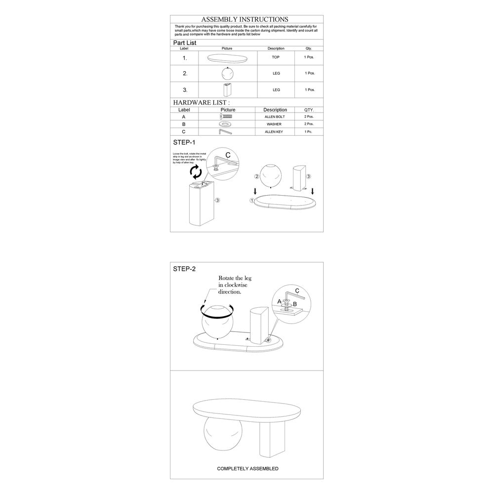 38 Inch Coffee Table, Oblong Mango Wood Top with a Modern Ball Leg, Washed White The Urban Port