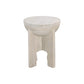 Tomas 20 Inch Side End Table Mango Wood Drum Top Classic Washed White The Urban Port UPT-299126