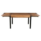 83 Inch Extendable Rectangular Dining Table, Handcrafted Mango Wood with Black Iron Legs The Urban Port
