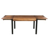 83 Inch Extendable Rectangular Dining Table Handcrafted Mango Wood with Black Iron Legs The Urban Port UPT-299716